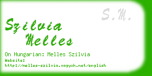 szilvia melles business card